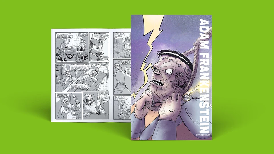 lulu saddle stitch comic book in black and white