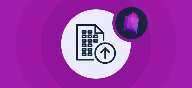 Order import step 4 icon indicating an action to upload the completed CSV